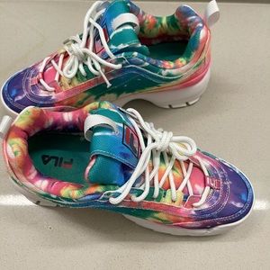 Fila tie dye shoes